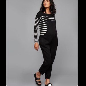 Black Maternity Jumper - Luxe Essential Denim